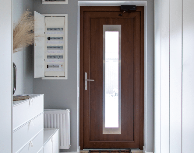 contemporary utility room door