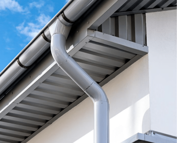 very nice looking, contemporary round gutters